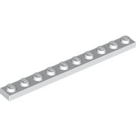 Lego destička 1x10, bílá (447701)